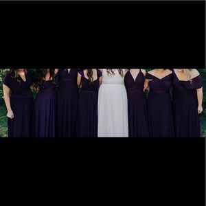 Dark plum/purple convertible dress